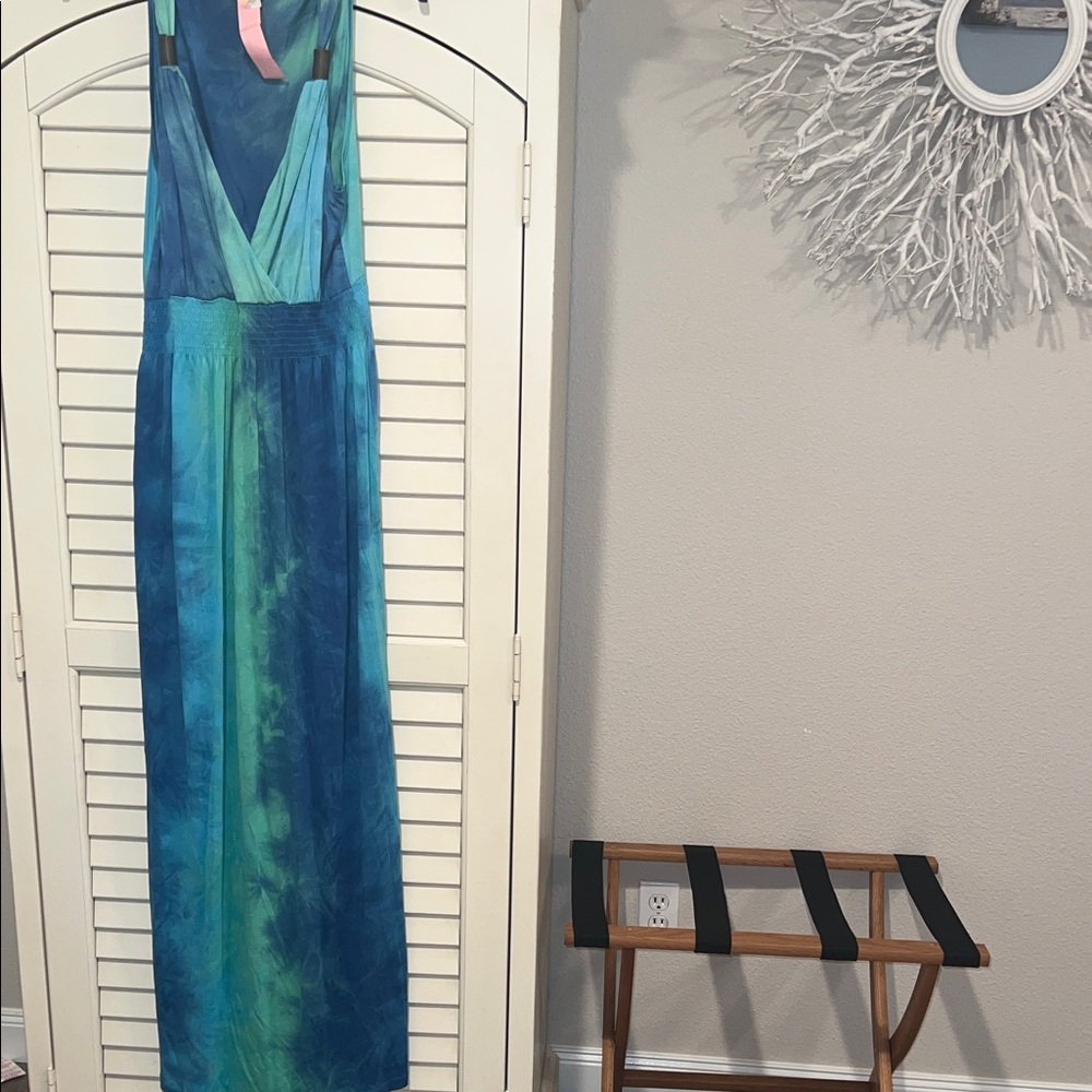 VENUS Blue and Green Maxi Dress New  M
I
L